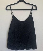 NWT L'AGENCE Jane Leopard Tank Top in Black