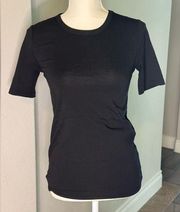 Black scoop neck shirt size small.