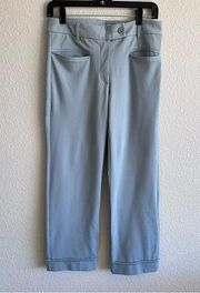 Betabrand Cropped Cuffed Pants Size Small Petite Sky Blue