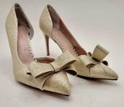 NWOT- Gorgeous gold glitter 4 inch heels, brand new, never worn