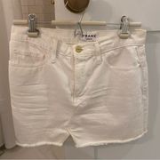 FRAME white denim skirt