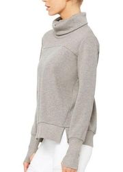 Apana Beige High Low Cowl Neck Sweater Sweatshirt Extra Small