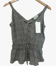 Sienna Sky NWT  black white Dalmatian dot camisole small