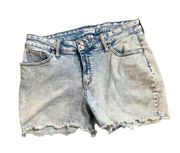 AVA & VIV Light Wash Cut Off Denim Jean Shorts 16w