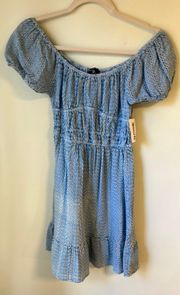 Sim&sam Blue Eyelet Dress 