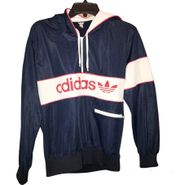 Adidas Vintage New Yorker Quarter Zip Hoodie Navy Blue Size 16