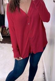 Wonderly red thermal top size 0X