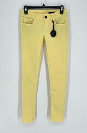 Black Orchid NEW Skinny Jeans Womens Sz 27 Yellow Cotton Blend Stretch