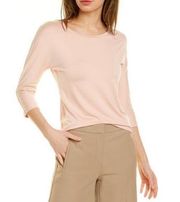 MaxMara Leisure Gold Metallic Shimmer Champagne Pink Long Sleeve Top Size Large