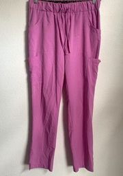 Betsey Johnson Solid Scrub Pants in Pink