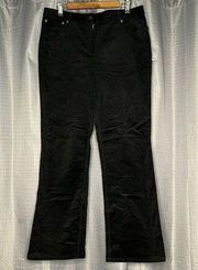 ANNE KLEIN BLACK VELVET LIKE SWING TIME PANTS Size 12 NWT