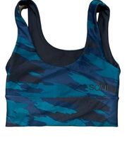 SoulCycle Aqua Camouflage Sports bra