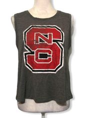 NWOT NC State Muscle Tee Tank Top Gray Red New University 