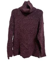 Treasure & Bond burgundy stem boucle mock neck sweater size XS NEW
