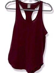 Victoria’s Secret Pink Burgundy Racerback Tank Top Size Large