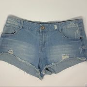 Brave Soul distressed denim cutoff shorts size 12