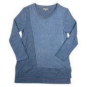 Habitat Size XS Super Soft Fleece V-Neck Top Rib Trim Sweater Light Blue 35827