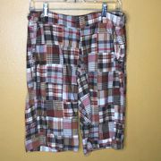 Larry Levine Patchwork Bermuda Shorts, 12