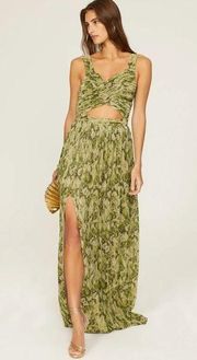 Dress The Population Green Mirabella Cutout Evening Gown Size Medium $268