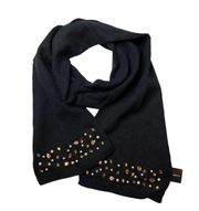 INC International Concepts Black Scarf Jeweled Embellishments New