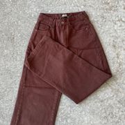 Brown Wide Leg Pants 