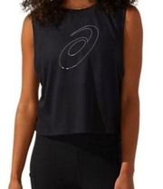 HIGH SHINE SPIRAL A TANK size small color: black nwt. ASICS brand