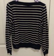 Women's Popsugar Long Sleeve Sweater Dark Blue Size M