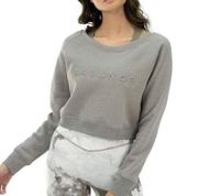 Gray  Essence Crop Sweatshirt