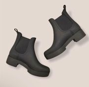 Black Rain Boots Size 9