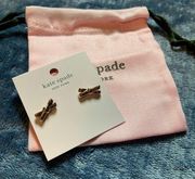 Kate Spade , New with tags and dust bag, rose gold colored bow earrings