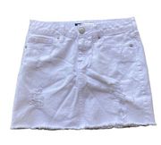 White Aeropostale Mini Denim Skirt size 00 Y2K Trendy Cute Short Basic