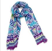 Vera Bradley Soft Fringe Scarf, Waikiki Paisley