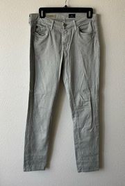 AG Adriano Goldschmied AG The Prima Mid-Rise Cigarette Light Gray Pants