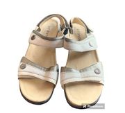 Aravon by New Balance Women's SIze 7 Katie Strappy Sandals Tan Cream Nubuck