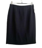 NWT Calvin Klein Straight Pencil Skirt Size 6 Career Office Work Black Suit Knee