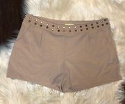 Gianni Bini  tan studded dress shorts sz 8