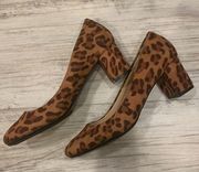 CL laundry Leopard print heels size 7❄️