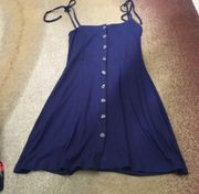 Navy blue button down dress never worn