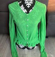 TOMMY HILFIGER Green Cardigan Size Small