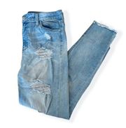 Tinseltown Light Wash Distressed High Rise Denim Blue Skinny Jeans 11