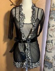 Dreamgirl Robe & Chemise Set Size Small