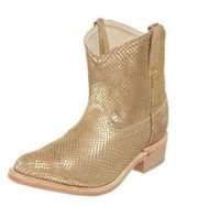 Miz Mooz Cabana Gold Snake Short Western Boots 7