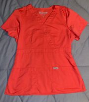 Greys Anatomy Scrub Top Salmon Medium 