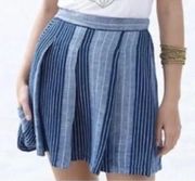 Ace & Jig pleated linen mini skirt