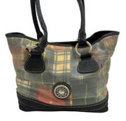 Vintage Dooney & Bourke Plaid Christmas Handbag Purse Madras Patchwork