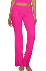 Soft Lounge Foldover Pants Hot Pink S