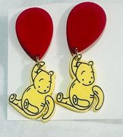 New! Winnie the Pooh Balloon Dangle Earrings Lightweight Gift  Teacher