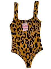 Savannah Chantelle Dory Bodysuit Leopard Print NWT Medium