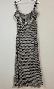 Dissh Women’s Mars Geo Slip Midi Dress Sleeveless Geometric Black Size 10 NWT