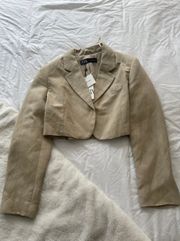 Cropped Linen Blazer